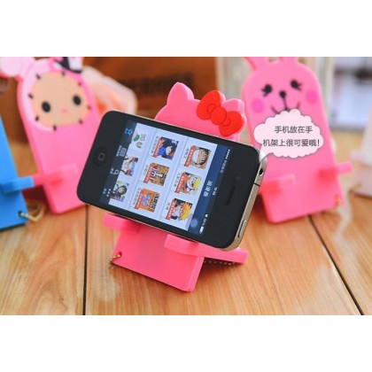 {M'SIA STOCK} Cartoon Handphone/Mobile Stand Holder Accessories 人气橡胶手机座可爱卡通手机支架Telephone
