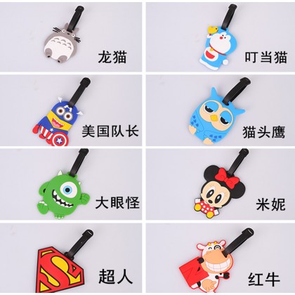 {READY STOCK} Cartoon Traveling Luggage Tag/Cartoon Tag Silicone Sleeve Boarding 卡通旅游行李牌 Name Address {READY STOCK} Cartoon Traveling Luggage Tag/Cartoon Tag Silicone Sleeve Boarding 卡通旅游行李牌 Name Address