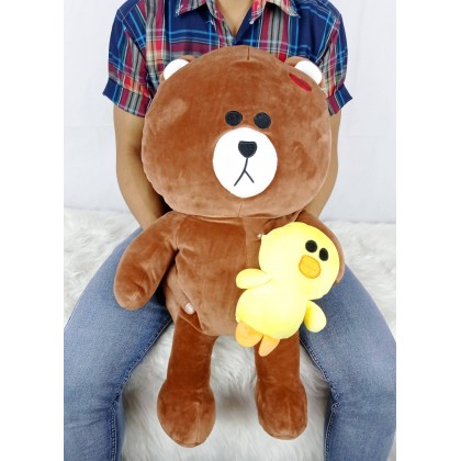 {M'SIA STOCK} LINE BROWN(STRETCH COTTON)SOFTTOYS/PLUSHTOYS/KIDSTOYS 60CM 布朗尼太空棉娃娃玩具公仔60厘米 Patung Beruang {M'SIA STOCK} LINE BROWN(STRETCH COTTON)SOFTTOYS/PLUSHTOYS/KIDSTOYS 60CM 布朗尼太空棉娃娃玩具公仔60厘米 Patung Beruang