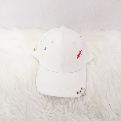 {READY STOCK} Baseball Cap Korean Fashion Hat 百搭原宿风铁环鸭舌帽/棒球帽 Topi