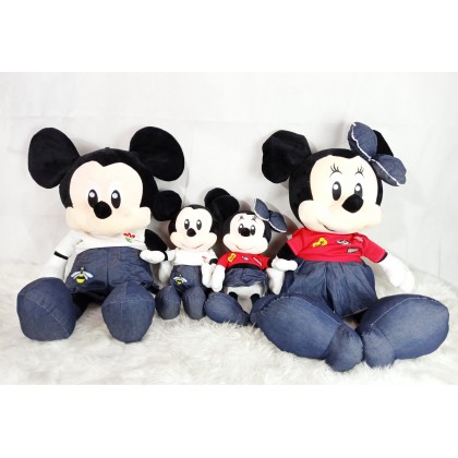 Disney Jeans Couple Mickey/Minnie SOFTTOYS/PLUSHTOYS/KIDSTOYS/DOLL 90CM 牛仔米奇米妮娃娃玩具公仔90厘米 Anak Patung Disney Jeans Couple Mickey/Minnie SOFTTOYS/PLUSHTOYS/KIDSTOYS/DOLL 90CM 牛仔米奇米妮娃娃玩具公仔90厘米 Anak Patung
