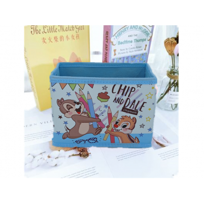{M'SIA STOCK} Cartoon Desktop Stationery Organizer Storage Box Foldable Non-woven Decoration 卡通PU收纳包化妆品多功能储物盒杂物整理收纳盒