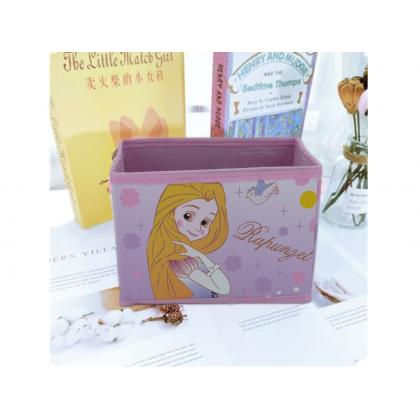 {M'SIA STOCK} Cartoon Desktop Stationery Organizer Storage Box Foldable Non-woven Decoration 卡通PU收纳包化妆品多功能储物盒杂物整理收纳盒
