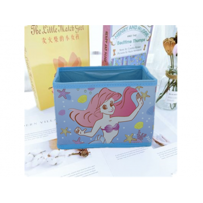 {M'SIA STOCK} Cartoon Desktop Stationery Organizer Storage Box Foldable Non-woven Decoration 卡通PU收纳包化妆品多功能储物盒杂物整理收纳盒