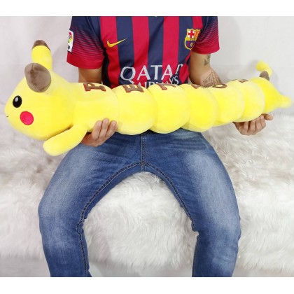 {M'SIA STOCK} CATERPILLAR PIKACHU(Stretch Cotton)Long Pillow SOFTTOYS/PLUSHTOYS/KIDSTOYS 100CM 毛虫皮卡丘娃娃玩具公仔100厘米 Anak Patung {M'SIA STOCK} CATERPILLAR PIKACHU(Stretch Cotton)Long Pillow SOFTTOYS/PLUSHTOYS/KIDSTOYS 100CM 毛虫皮卡丘娃娃玩具公仔100厘米 Anak Patung