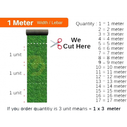 {READY STOCK} 30MM 1m X 1m ARTIFICIAL GRASS FAKE SYNTHETIC 1米x1米假草人造草 RUMPUT TIRUAN TAMAN GARDENING DECO TOOLS