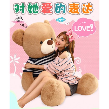 {M'SIA STOCK} Giant Dress Teddy Bear SOFTTOYS/PLUSHTOYS/KIDSTOYS/DOLL 180CM 毛衣泰迪熊娃娃玩具公仔180厘米 Anak Patung {M'SIA STOCK} Giant Dress Teddy Bear SOFTTOYS/PLUSHTOYS/KIDSTOYS/DOLL 180CM 毛衣泰迪熊娃娃玩具公仔180厘米 Anak Patung