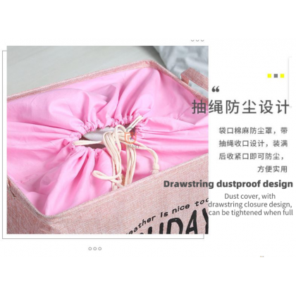{M'SIA STOCK} Washday Laundry Basket Large Storage Box Clothes Storage Bag 棉麻防水大容量脏衣篮收纳筐 Bakul Dobi Bakul Baju