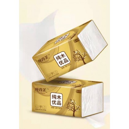 {M'SIA STOCK} Organic Wood Pulp Soft Facial Tissues Natural Face Tissues 原生木浆家用面巾纸餐巾纸