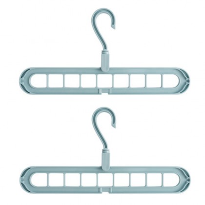 {READY STOCK} Magic Cloth Hanger 2 Way 9 Holes 360 Rotatable Wardrobe Storage Space Saver Tiktok 九孔多功能衣架 Penyangkut Baju {READY STOCK} Magic Cloth Hanger 2 Way 9 Holes 360 Rotatable Wardrobe Storage Space Saver Tiktok 九孔多功能衣架 Penyangkut Baju