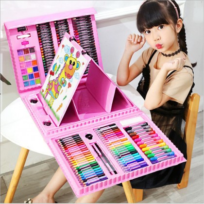 {M'SIA STOCK} 208 Pcs Stationery Kids Painting Board Pen Colour Crayon Marker Pencil Drawing Art Set With Storage Case Children Set Tools 208只儿童彩色笔文具套装Lukisan Set {M'SIA STOCK} 208 Pcs Stationery Kids Painting Board Pen Colour Crayon Marker Pencil Drawing Art Set With Storage Case Children Set Tools 208只儿童彩色笔文具套装Lukisan Set