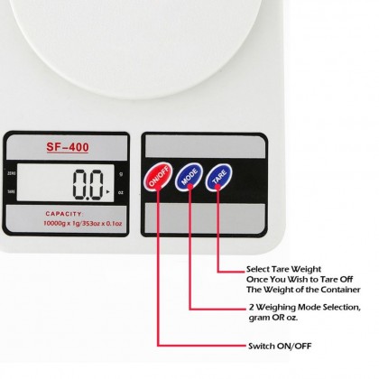 {M'SIA STOCK} SF-400 Digital LCD Scale High Precision Electronic Kitchen Scale Food Weighing Scale 厨房烘焙电子秤 Penimbang Kek {M'SIA STOCK} SF-400 Digital LCD Scale High Precision Electronic Kitchen Scale Food Weighing Scale 厨房烘焙电子秤 Penimbang Kek
