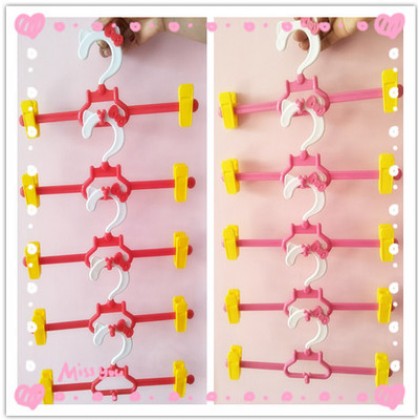 Mickey/Minnie/Hello Kitty/Winnie The Pooh Cartoon Baby Kids Plastic Clothes/Pants Hanger 儿童卡通裤架小孩宝宝塑料实心晾衣架裙