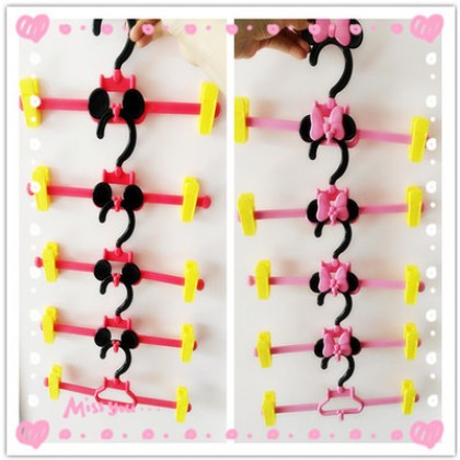 Mickey/Minnie/Hello Kitty/Winnie The Pooh Cartoon Baby Kids Plastic Clothes/Pants Hanger 儿童卡通裤架小孩宝宝塑料实心晾衣架裙