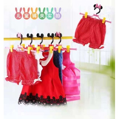 Mickey/Minnie/Hello Kitty/Winnie The Pooh Cartoon Baby Kids Plastic Clothes/Pants Hanger 儿童卡通裤架小孩宝宝塑料实心晾衣架裙