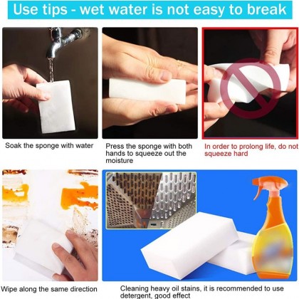{READY STOCK} 1pcs White Nano Magic Cleaning Sponge Kitchen Powerful Decontamination Cleaning Descaling Sponge 去污强力纳米海绵
