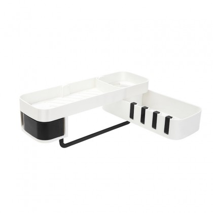 {M'SIA STOCK} Bathroom Storage Rack Triangular Layered Rotating Shelf Wall Mounted Plastic 免打孔三角旋转置物架 {M'SIA STOCK} Bathroom Storage Rack Triangular Layered Rotating Shelf Wall Mounted Plastic 免打孔三角旋转置物架