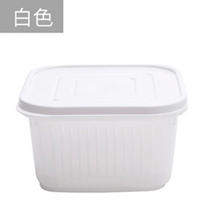{READY STOCK} Fresh Ginger Garlic Onion Double Layer Plastic Storage Box Transparent Refrigerator 方形葱花保鲜盒 Bawang Kotak
