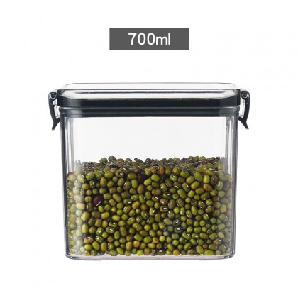 700ml Food Storage Transparent Plastic Airtight Multigrain Storage Container High Quality 方形透明密封收纳罐 Jar Simpanan 700ml Food Storage Transparent Plastic Airtight Multigrain Storage Container High Quality 方形透明密封收纳罐 Jar Simpanan