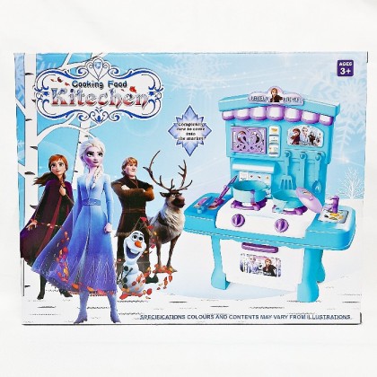 {M'SIA STOCK} Frozen Cooking Food Kitchen Simulation Kids Toys  冰雪奇缘厨房儿童过家家 