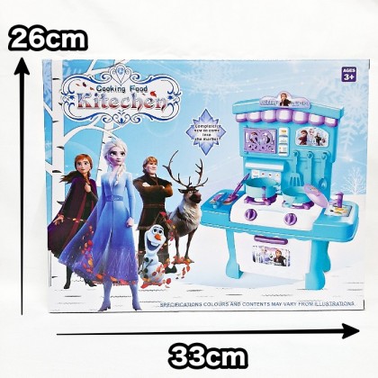{M'SIA STOCK} Frozen Cooking Food Kitchen Simulation Kids Toys  冰雪奇缘厨房儿童过家家 