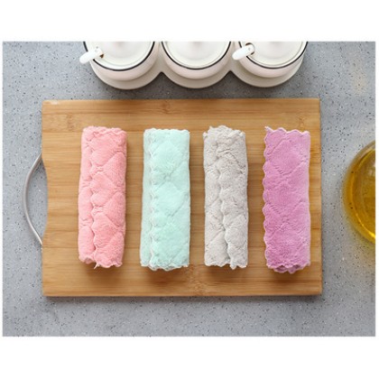 {M'SIA STOCK} Kitchen Dish Towel Rag Non-stick Oil Double-layer Dish Cloth Kitchen Cleaning Wipes 1pcs 双面抹布Kain Lap Meja {M'SIA STOCK} Kitchen Dish Towel Rag Non-stick Oil Double-layer Dish Cloth Kitchen Cleaning Wipes 1pcs 双面抹布Kain Lap Meja