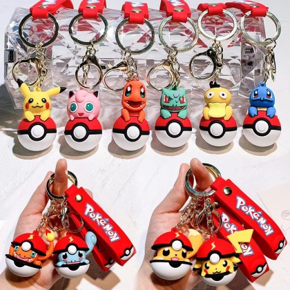Multiple Style Pokemon With Pokeball Key Chain 多款式宝可梦与精灵球钥匙圈 Multiple Style Pokemon With Pokeball Key Chain 多款式宝可梦与精灵球钥匙圈