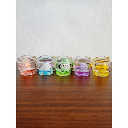 Sanrio Dessert Liquid Key Chain 甜品三丽鸥流沙钥匙圈 Sanrio Dessert Liquid Key Chain 甜品三丽鸥流沙钥匙圈