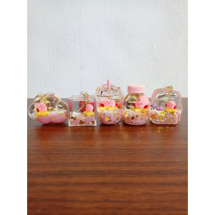 Kirby Star Allies Liquid Key Chain 星之卡比新星同盟流沙钥匙圈 Kirby Star Allies Liquid Key Chain 星之卡比新星同盟流沙钥匙圈