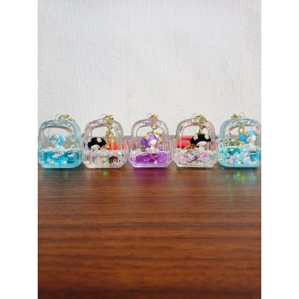 Bagpack Melody Liquid Key Chain 美乐蒂书包流沙钥匙圈 Bagpack Melody Liquid Key Chain 美乐蒂书包流沙钥匙圈