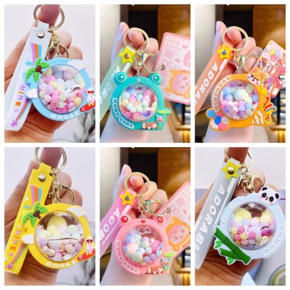 Animals Liquid Bean Key Chain 动物流沙柱子钥匙圈 Animals Liquid Bean Key Chain 动物流沙柱子钥匙圈