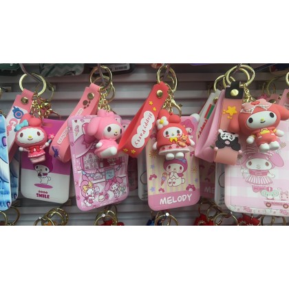 Melody Card Holder Key Chain 美乐蒂卡夹钥匙圈 Melody Card Holder Key Chain 美乐蒂卡夹钥匙圈