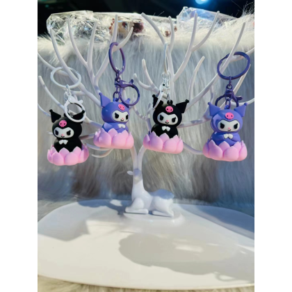 Lotus Kuromi Key Chain   库洛米莲花钥匙圈
