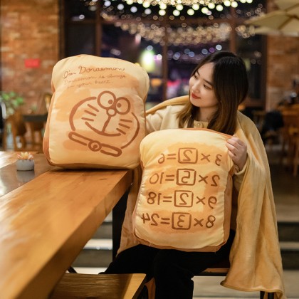 Doraemon Memory Bread Pillow With Blanket 叮当猫记忆面包枕头被 Doraemon Memory Bread Pillow With Blanket 叮当猫记忆面包枕头被