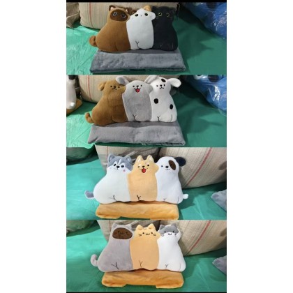 Puppy Kitten Pillow With Blanket 小狗小猫枕头被 Puppy Kitten Pillow With Blanket 小狗小猫枕头被