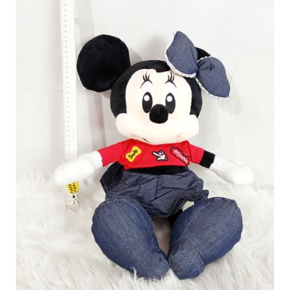 Disney Jeans Couple Mickey/Minnie SoftToys/PlushToys/KidsToys 25-35cm  迪士尼牛仔米奇米妮25厘米-35厘米 
