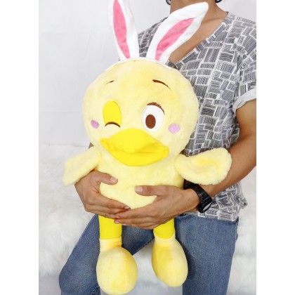 Little Yellow Chicken SoftToys/PlushToys/KidsToys 60cm 兔耳小鸡娃娃玩具公仔60厘米 Patung Beruang Little Yellow Chicken SoftToys/PlushToys/KidsToys 60cm 兔耳小鸡娃娃玩具公仔60厘米 Patung Beruang