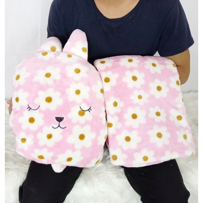 {M'SIA STOCK} 3 in 1 Multipurpose Cartoon Pillow with Blanket/Hand Warmer Cartoon Travel Blanket / Bantal Selimut 梨花兔枕头被娃娃玩具公仔 {M'SIA STOCK} 3 in 1 Multipurpose Cartoon Pillow with Blanket/Hand Warmer Cartoon Travel Blanket / Bantal Selimut 梨花兔枕头被娃娃玩具公仔